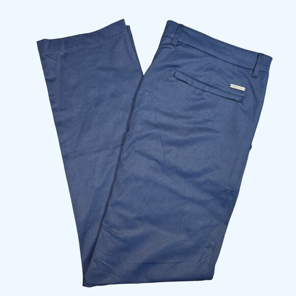 Twillory Performance Fabric Tailored Fit Blue Pants 38X32 (38x30) Houndstooth - Picture 1 of 8